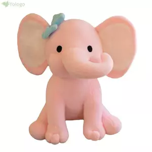 YOLOGO Thú Nhồi Bông, Cotton Kết Cấu Mềm Mại Voi Đồ Chơi Sang Trọng, Phong Cách Hoạt Hình Kawaii Gối Nhẹ Nhàng Cho Trẻ Sơ Sinh Sử Dụng