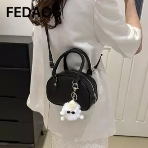 Túi đeo vai PU FEDAOG, kèm túi đeo chéo có thể điều chỉnh thông thường, Túi xách nữ bình phương Y2k cổ điển