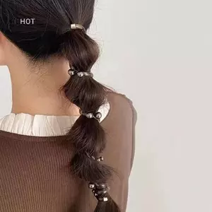 JULYHOT Dây Điện Thoại Vòng Tóc Không Làm Hại Tóc Độ Đàn Hồi Cao Dây Cao Su Ngọc Trai Tóc Nữ Phụ Kiện Tóc Massivedeals