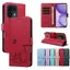 YJD Ốp Lưng Cho OPPO Reno16 Pro Reno16F Dập Nổi May Mắn Mèo Da Khe Cắm Thẻ Dây Đeo Tay Chống Rơi Vỏ Điện Thoại