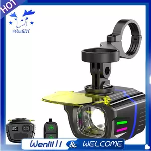 Đèn trước xe đạp Đèn xe đạp IPX44 Chống nước 7 chế độ bao gồm đèn sương mù, đèn xe đạp có thể sạc lại Type-C để đi đêm, leo núi