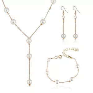 JULYHOT Giả Ngọc Trai Nelace Bông Tai Vòng Tay Bộ Trang Sức Đơn Giản Choker Nữ Quà Tặng Massivedeals