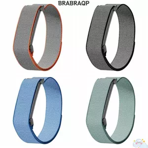 Dây đeo thể thao BRBRAA, Dây đeo vòng Nylon thoáng khí thay thế, Dây đeo cổ tay mềm đàn hồi có thể điều chỉnh chất lượng cao cho Google Fitbit Air Fitness Tracker