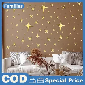 42 Tờ Sáng Tạo Ngôi Sao Acrylic Có Thể Tháo Rời Gương Tường Stier Khảm Decal Dán Tường Tự Làm Giấy Dán Tường Lễ Hội Trang Trí Nhà Cửa Stiers