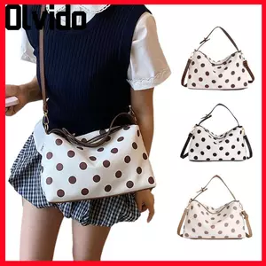 Túi đeo vai chấm bi OLVIDO, Túi xách có dây kéo có thể điều chỉnh, Túi xách thời trang di động chấm bi Hobo Túi mua sắm