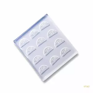 Ở lại Khuôn Nhựa Linh Hoạt Mặt Dây Chuyền Khuôn Nửa Chanh Lát Hình Kết Cấu Silicon Cho Thủ Công Epoxy Và Trang Trí Tường Sáng Tạo