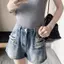 Quần Short Denim Hot Girl của Mỹ dành cho nữ Mùa hè 2026 Phong cách mới Eo cao Kích thước lớn Ôm hơn Nhìn thẳng chữ a Quần nóng siêu ngắn