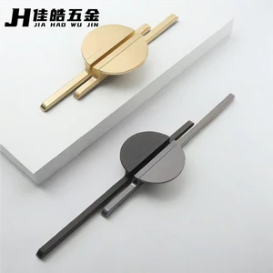 Phong Cách Bắc Âu Vàng Xám Hình Bán Nguyệt Cặp Lắp Đặt Tay Cầm Tủ Cửa Tủ Ngăn Kéo Tủ Quần Áo Hợp Kim Kẽm Tay Cầm Lắp Đặt Nhà D0YU
