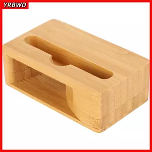 Bộ khuếch đại điện thoại tre YRBWD, Bộ khuếch đại âm thanh gỗ tre 10x6x3cm, khuếch đại âm thanh Echo khuếch đại Đế để bàn sử dụng văn phòng