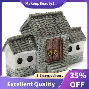 Biệt Thự Thu Nhỏ Nhà Búp Bê Chậu Hoa Thủ Công DIY Trang Trí Cây Cảnh Trang Trí Trung Quốc Cổng Thành Phố Cổ Màu Xám