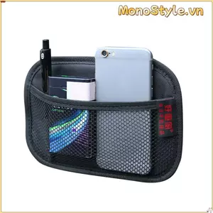 Túi đựng đồ MONOSTYLE, Hộp đựng xe bằng vải đen, Túi đựng điện thoại di động đa năng đa năng cho ô tô