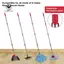 Tay cầm thay thế cây lau nhà chung Đức, Thanh thép không gỉ có thể điều chỉnh 30-58 Inch Tương thích với A
