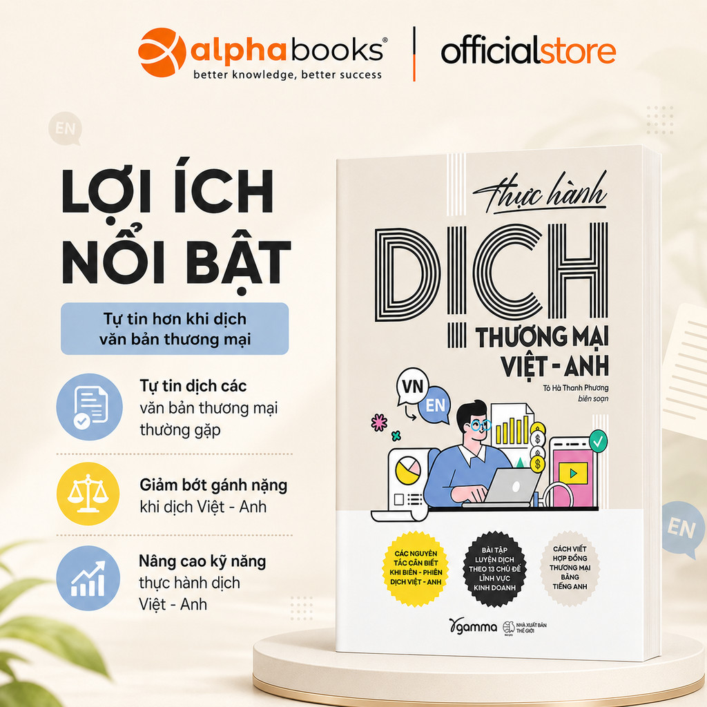 Sách - Thực Hành Dịch Thương Mại Việt – Anh - Tô Hà Thanh Phương (Gamma Books)