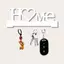 Giá đỡ chìa khóa hình XUAN "Home Love" có móc - Giá treo tường không khoan, Dụng cụ sắp xếp kim loại để trang trí phòng khách, Key Ra | Móc treo chìa khóa Tường VN