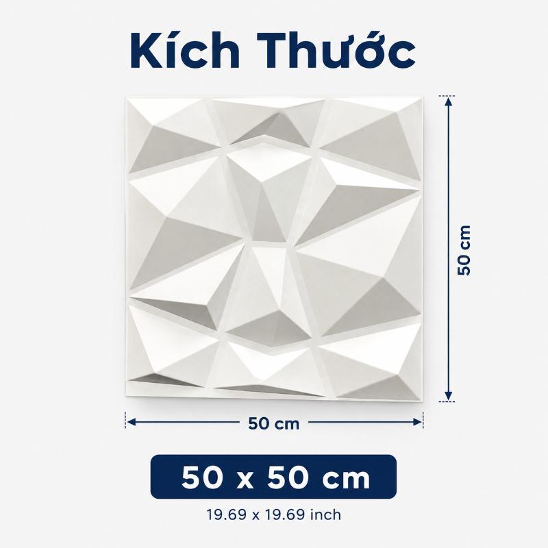 Tấm Ốp Tường 3D PVC 50x50cm Khổ Lớn, Miếng Dán Tường Trang Trí Tường TV Phòng Ngủ Văn Phòng Dễ Thi Công | BigBuy360 - bigbuy360.vn