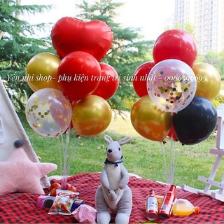 Phụ kiện sinh nhật trụ bóng giả bóng bay, trụ mika xòe 7 nhánh trang trí sinh nhật đẹp,rẻ- YẾN NHI DECOR