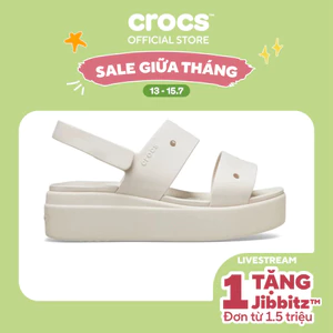 Giày Xăng Đan Nữ Crocs Brooklyn 4U - Stucco - 210676-160