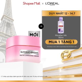 [MỚI] Kem Dưỡng Sáng Da Đột Phá [MelasylTM] Làm Mờ Thâm Nám Glycolic-Bright Matte Luminizing Cream L’Oréal Paris 50ml