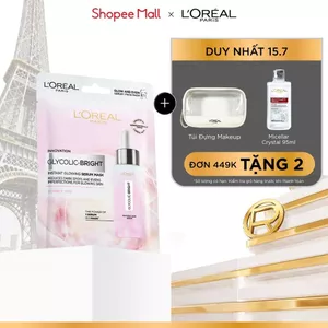 Mặt nạ dưỡng sáng mờ thâm nám L'Oreal Paris Glycolic (AHA) Bright 22g