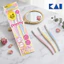 Set 3 Dao Cạo Lông Mày Nữ Pretty Kai Tay Cầm Dài và nhỏ gọn có nắp nhựa bảo vệ