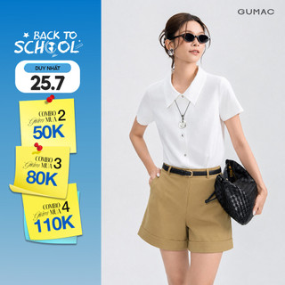 Quần Short Nữ GUMAC Form Suông Tôn Dáng Thoải Mái Ngày Hè LSHG05073