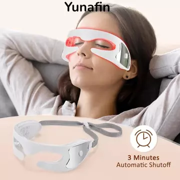 Máy mát xa mắt LED YUNAFIN, Công nghệ mát xa ánh sáng LED Photon Máy mát xa mắt chống lão hóa, Massage rung Loại bỏ quầng thâm Trị liệu ánh sáng đỏ Dụng cụ chăm sóc mắt làm đẹp