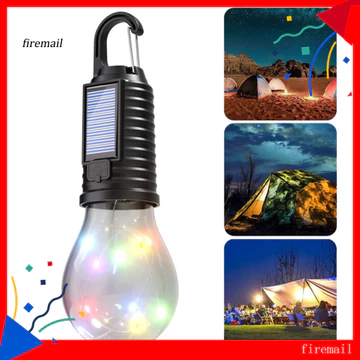 [FM] Đèn lồng cắm trại Đèn LED lều cắm trại Đèn cắm năng lượng mặt trời đầy màu sắc với 3 chế độ Ipx4 lồng bóng LED có thể sạc lại chống nước cho lều đi bộ ngoài treo khẩn cấp
