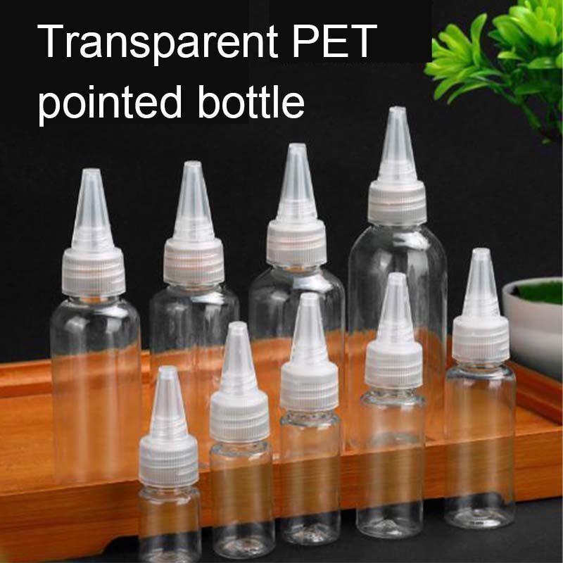 [AM] Chai nhọn trong suốt PET Bóp Chai sắc tố Đóng gói phụ Kem dưỡng chai nhựa