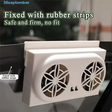 Quạt Cửa Sổ Ô Tô SERIES, Quạt Năng Lượng Mặt Trời Quạt Kép Quạt Chạy Bằng Năng Lượng Mặt Trời, Phía Trước Phía Sau Thông Gió Mạnh Mẽ Tiết Kiệm Năng Lượng Di Động Lỗ Thông Khí Ô Tô Quạt Hút Nội Thất Xe