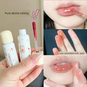 son bóng son bóng chính hãng Gương Son Bóng Son Môi Son Bóng Son Bóng Son Bóng Gương Nước Bóng Son Dầu Không Trang Điểm Ánh Sáng Trang Điểm Pure Desire Trà Sữa Màu