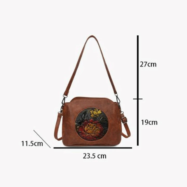 Women's Vintage PU Leather Crossbody Bag – 2