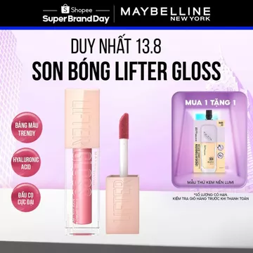 COD Son Bóng Lifter Gloss cho Đôi Môi Đầy Căng Mọng Kẹo cùng Hyaluronic Acid Maybelline New York 5.4ML