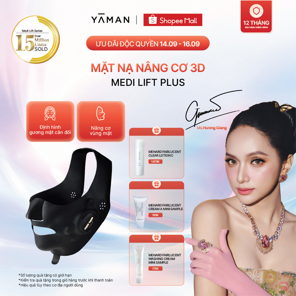 [MUA 1 TẶNG 3] Mặt nạ nâng cơ mặt YAMAN, hỗ trợ thon gọn mặt , chăm sóc da và ngừa lão hoá Medi Lift PLUS