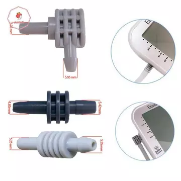 AACAR 1 Chiếc Kỹ Thuật Số Huyết Áp Theo Dõi Cánh Tay Vòng Tay Đầu Nối Ống Đơn Thay Thế Cho Cánh Tay Đo Đo Đo Sphygmomanometer Mới