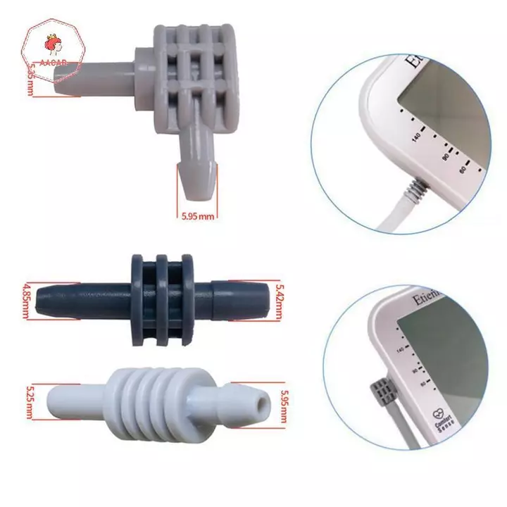 AACAR 1 Chiếc Kỹ Thuật Số Huyết Áp Theo Dõi Cánh Tay Vòng Tay Đầu Nối Ống Đơn Thay Thế Cho Cánh Tay Đo Đo Đo Sphygmomanometer Mới