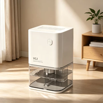 Máy hút ẩm mini, dùng cho phòng ngủ tầng hầm, thùng nước trong suốt, một nút bật hút ẩm