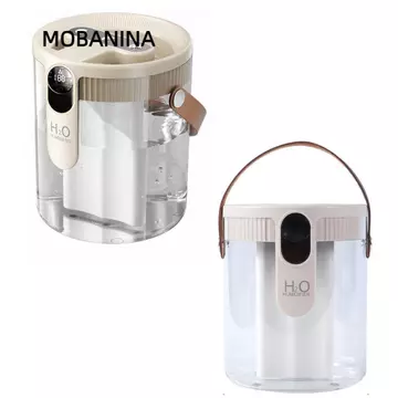 Máy tạo độ ẩm lấp đầy hàng đầu MOBANINA, có đèn LED Máy tạo độ ẩm không khí 1,5L, Máy tạo sương mù có thể sạc lại Máy tạo độ ẩm thông minh di động cho phòng ngủ, văn phòng tại nhà