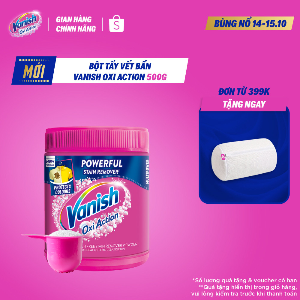 Bột Tẩy Vết Bẩn Quần Áo Vanish Oxi Action 500g