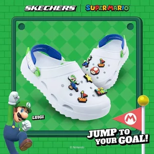 Giày Clog Nam Skechers Nintendo Foamies Surge - 802027-WHT