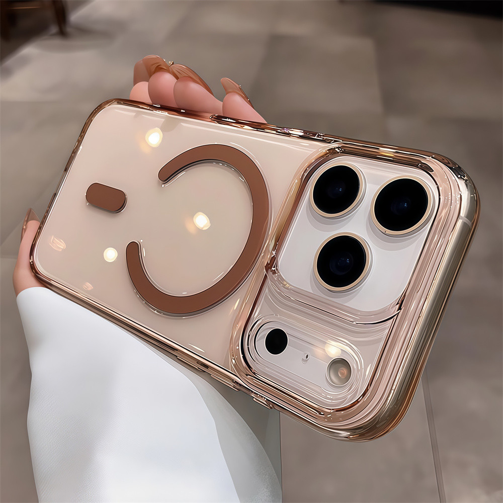 Ốp điện thoại từ tính trong suốt PC chất lượng cao cho iPhone 17 Pro Max 16 14 15 pro max Air Chống rơi bảo vệ ống kính Vỏ cứng bảo vệ điện thoại