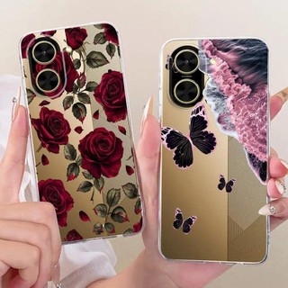 Dành Cho Xiaomi Redmi A5 4G / Poco C71 4G Ốp Điện Thoại Hoa Butterflu Nhiều Màu Sắc Nữ Tính Vỏ Silicon Mềm Trong Suốt