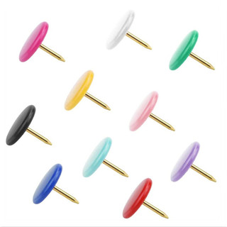 100 Chiếc Màu Flat Thumb Tacks Độ Tròn Nhựa Và Kim Loại Flat Thumb Tacks Cho Văn Phòng Trường Học & Sử Dụng Cá Nhân