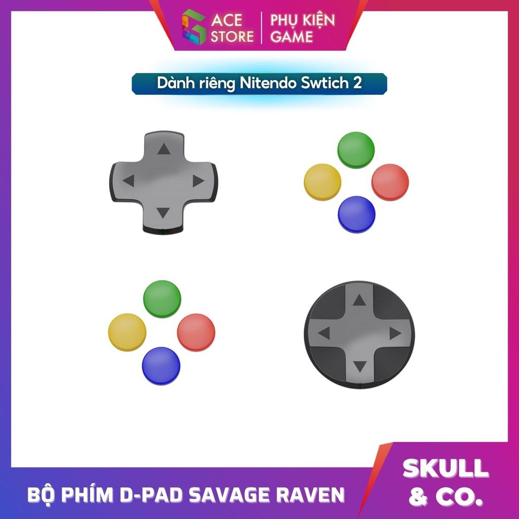 Bộ D-Pad Skull & Co. Savage Raven cho Nintendo Switch 2