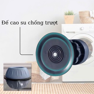 [Mẫu mới] Bộ 4 chân đỡ dáng cao chống rung tăng giảm chiều cao, đế cao su, dùng cho máy giặt, tủ lạnh, bàn ghế