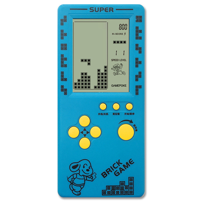 14cm Màn Hình Lớn Tetris Cầm Tay Cổ Điển Hoài Cổ Retro Sạc Sinh Viên Trẻ Em Máy Chơi Game Đồ Chơi