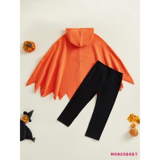 MG-Toddler Bé Gái Bé Trai Mùa Thu Trang Phục Ma Mỉm Cười In Hình Áo Khoác Và Quần Dài 2 Bộ Quần Áo Halloween