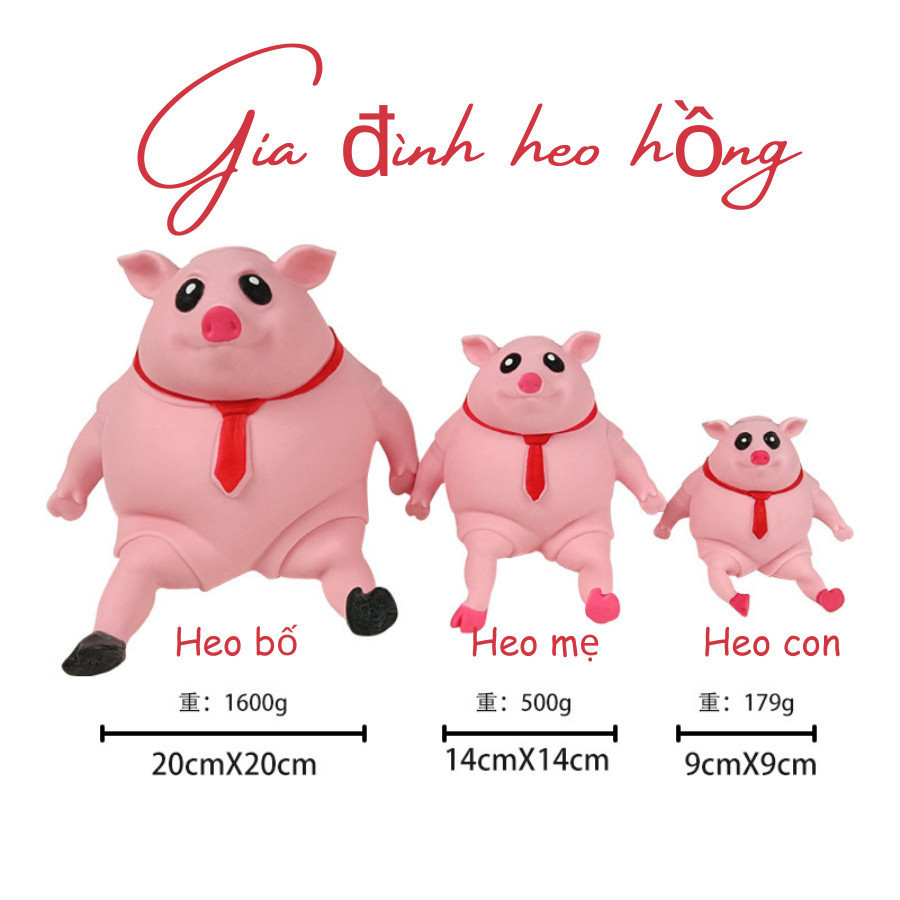 【Ready】Đồ Chơi Nắn Bóp Đàn Hồi Giảm Stress Hình Chú Heo heo dẻo đồ giảm stress đồ xả stress xả stress
