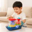 QEARY Đồ chơi thuyền di chuyển bằng điện, Đồ chơi đèn âm thanh bằng nhựa Bánh răng trong suốt Xe cơ khí, Đồ chơi giáo dục cho bé Đồ chơi tàu âm nhạc Bé gái / Bé trai