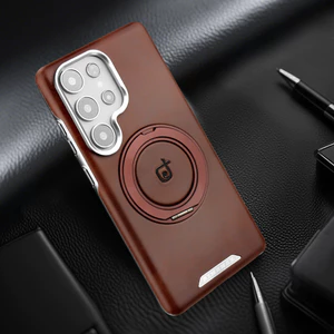 Ốp Điện Thoại Da Giá Đỡ Xoay Mới, Dành Cho S26 S25 S24 S23 Ultra S24 S25 Plus Vỏ Bảo Vệ Chống Rơi