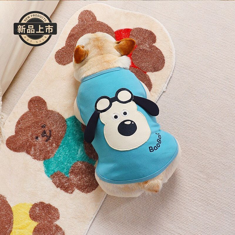 2024 Quần Áo Cho Chó Mùa Hè Mỏng Co Giãn Thú Cưng Bichon Pug Pháp Chiến Đấu Áo Quần Áo Mùa Hè Thoáng Khí Dễ Thương
